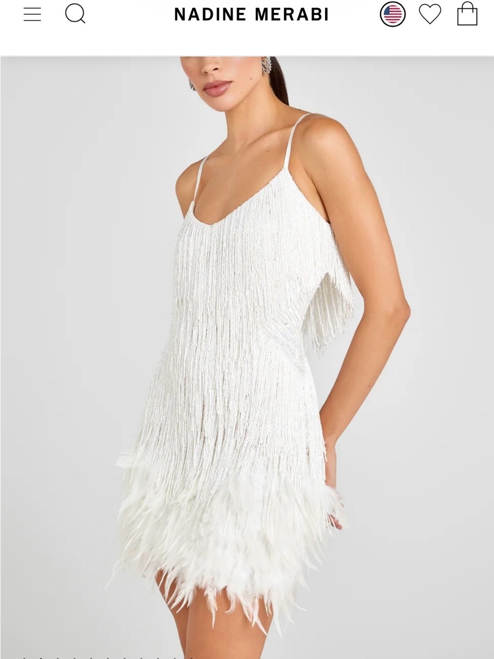 Nadine Merabi Lottie white dress